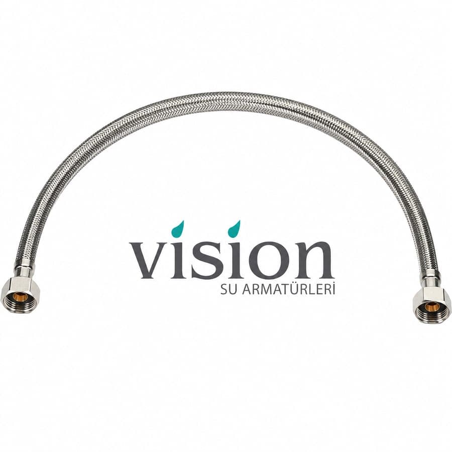 50 CM 1/2" 3/8" YERLİ ÇELİK SU FLEXİ
